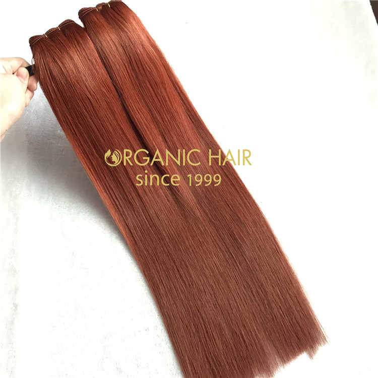 High quality human hair extensions--Hand tied weft hair extensions C18